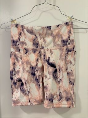 5/$25 Old Navy Marble-Print Bike Shorts in Pink and Purple